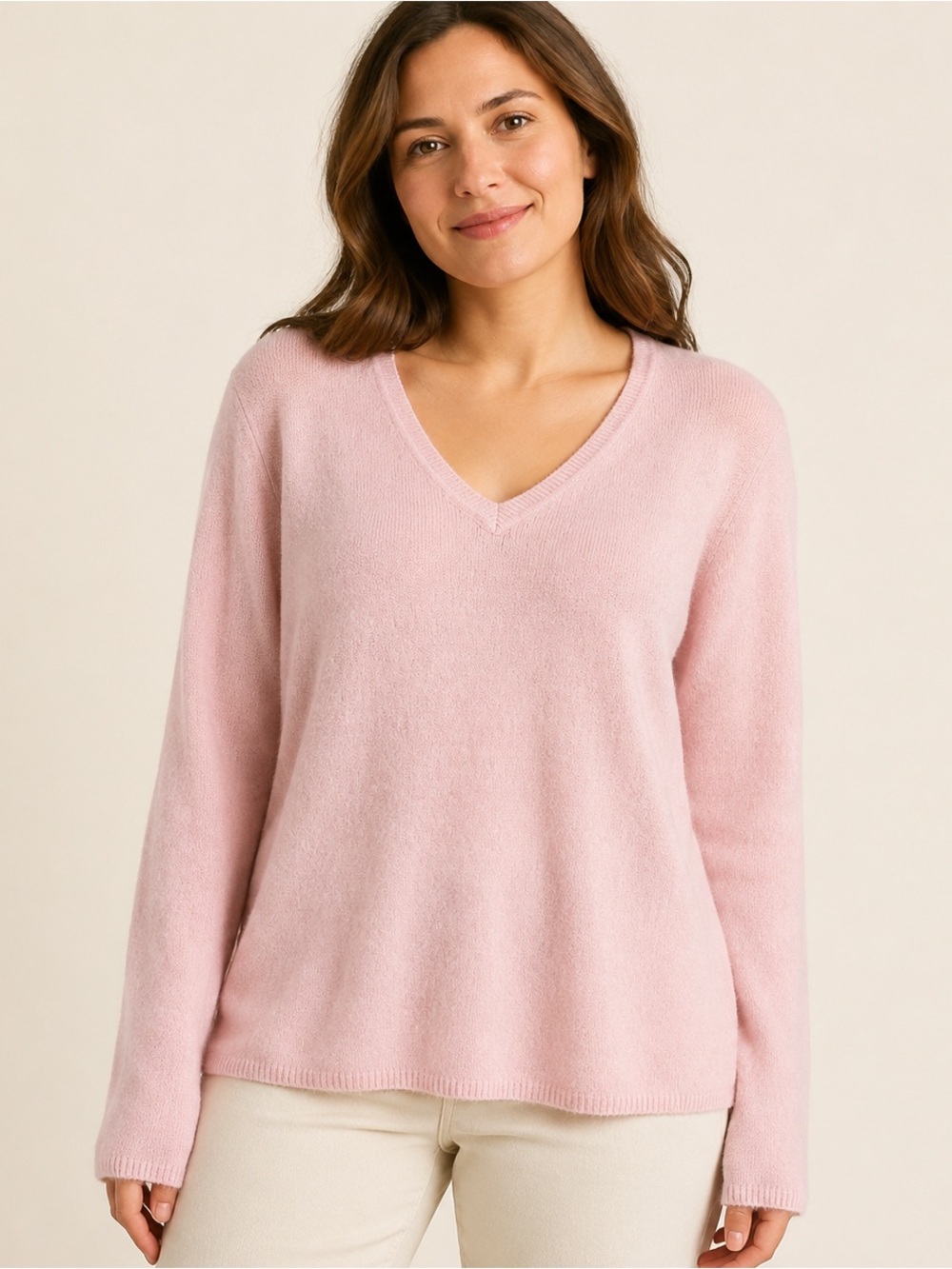 CHARTER CLUB 2 ply cashmere pink rose color Large
